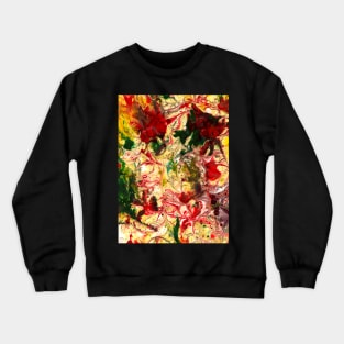 abstract marble vibrant colorful fluid art design Crewneck Sweatshirt